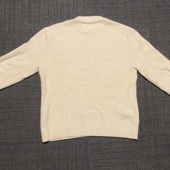 Abercrombie & Fitch Oversize Sweater Beige/Offwhite Cable knit - Picture 3 of 3